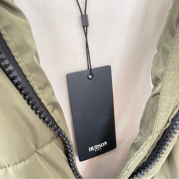 Hudson Kids Unisex Fur Hood Winter Moss Long Puffer Jacket/Sz: XL - Picture 9 of 14